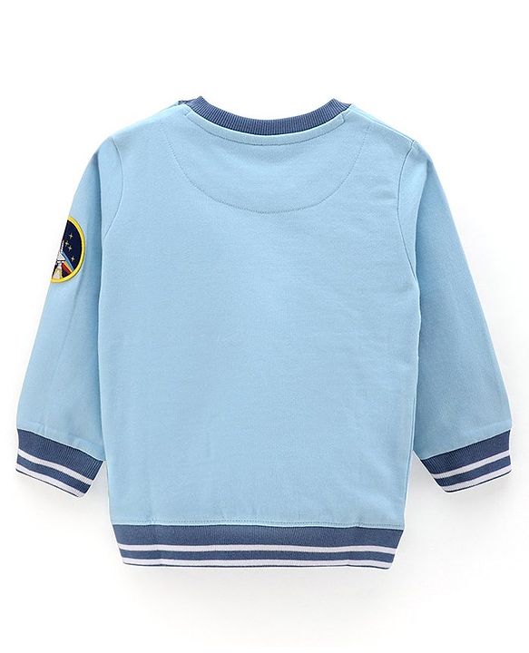 Babyhug Full Sleeves NASA printed Sweatshirt - Blue