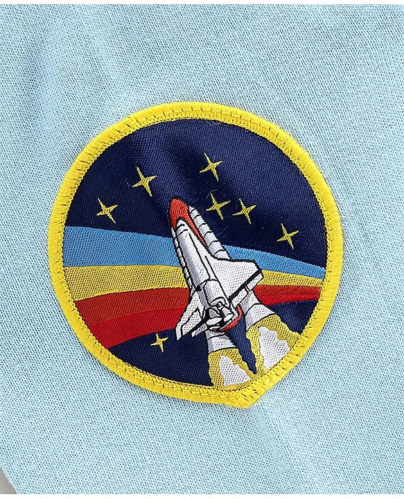 Babyhug Full Sleeves NASA printed Sweatshirt - Blue