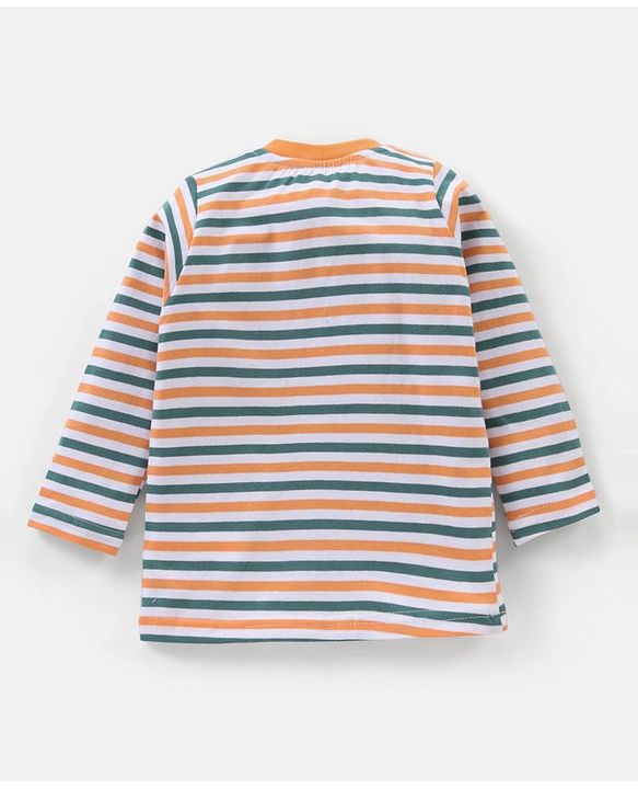 Babyhug Cotton Full Sleeves Stripes T-Shirts Pack of 3 - Multicolor