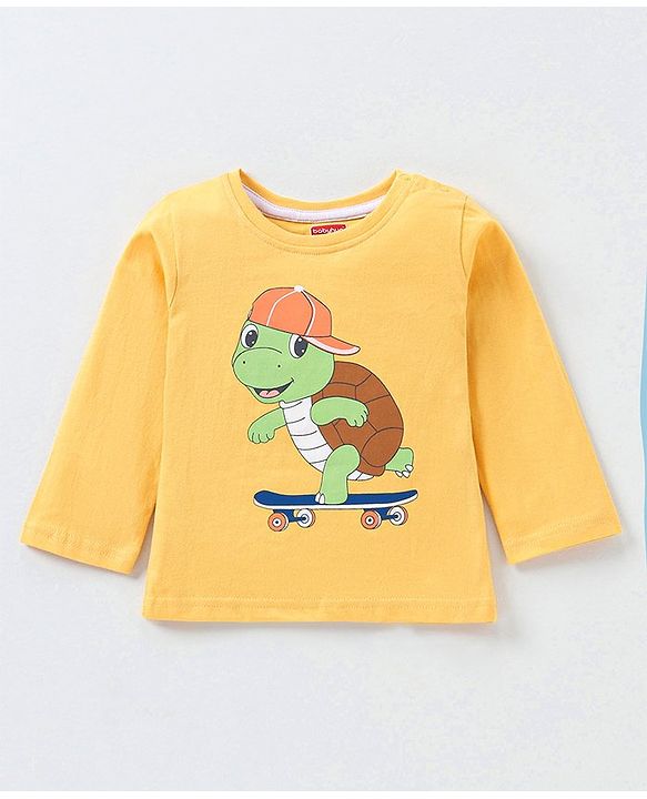 Babyhug Cotton Full Sleeves T-Shirt Striped Pack of 5 - Green & Blue