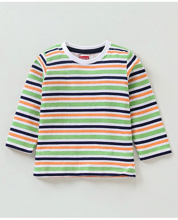 Babyhug Cotton Full Sleeves T-Shirt Fox Print Pack of 5 - Blue & Orange