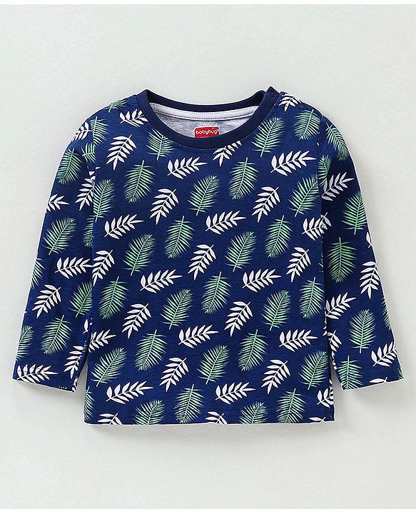 Babyhug Cotton Full Sleeves T-Shirt Fox Print Pack of 5 - Blue & Orange