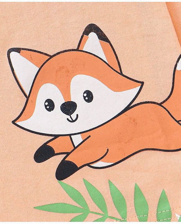 Babyhug Cotton Full Sleeves T-Shirt Fox Print Pack of 5 - Blue & Orange