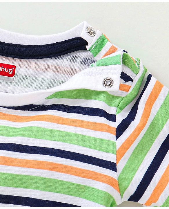 Babyhug Cotton Full Sleeves T-Shirt Fox Print Pack of 5 - Blue & Orange