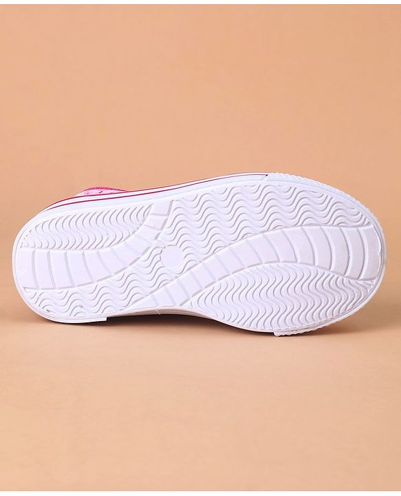 Cute Walk by Babyhug Casual Shoes With Velcro Closure Butterfly Print- Fuchsia