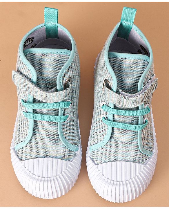 Cute Walk by Babyhug Casual Shoes with Velcro Closure Emoji Design - Blue