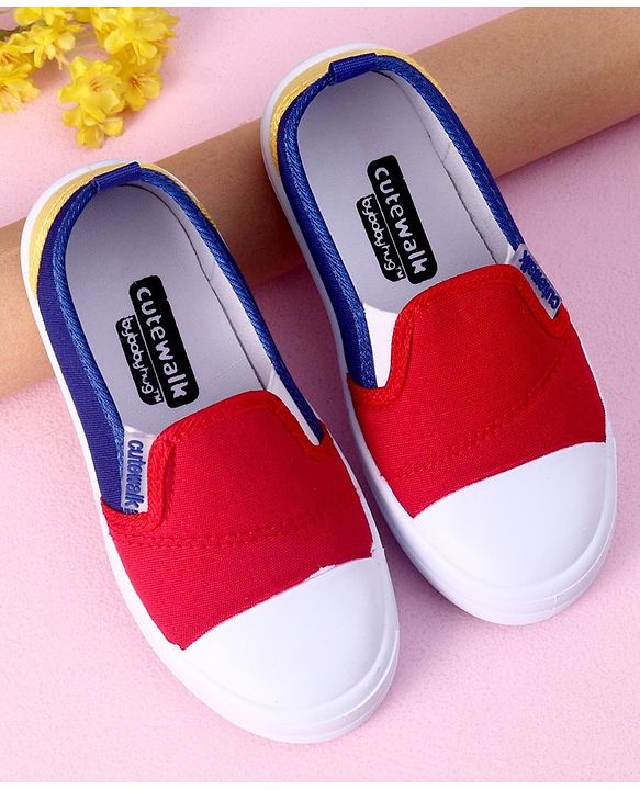 Cute Walk by Babyhug Slip On Casual Shoes Color Block - Red