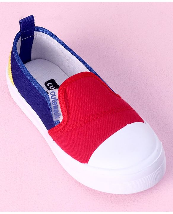 Cute Walk by Babyhug Slip On Casual Shoes Color Block - Red