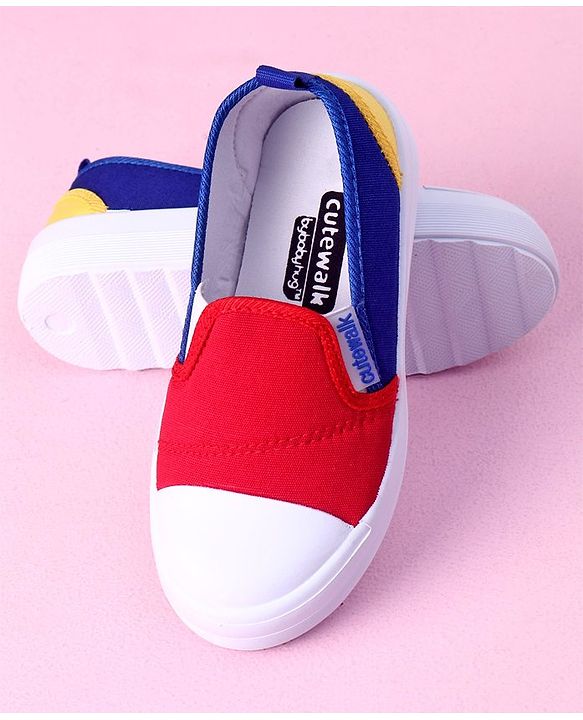 Cute Walk by Babyhug Slip On Casual Shoes Color Block - Red
