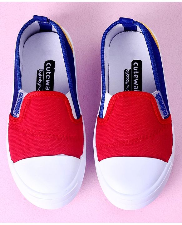 Cute Walk by Babyhug Slip On Casual Shoes Color Block - Red