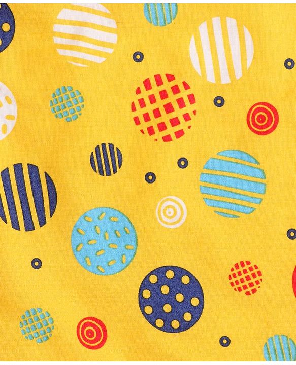 Babyhug Diaper Changing Mat Set of 3 with Removable waterproof Sheet Circle Print-Yellow