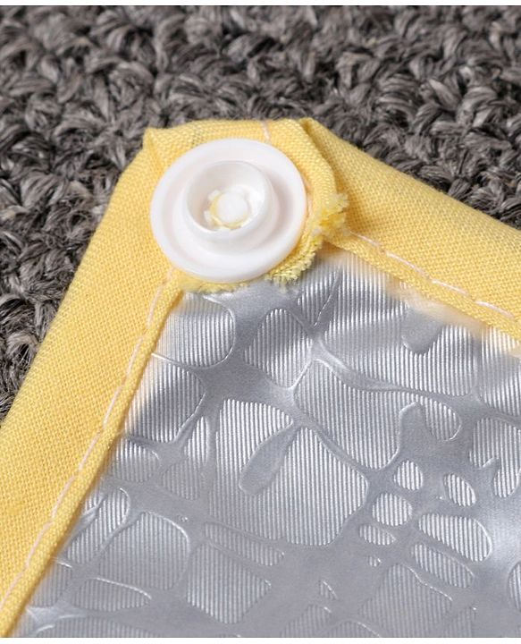 Babyhug Diaper Changing Mat Set of 3 with Removable waterproof Sheet Circle Print-Yellow