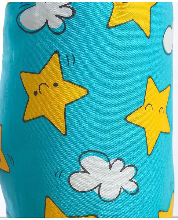 Babyhug Bottle Cover with Star Cloud Print Medium Blue - Fits Upto 120 ml to 260 ml Bottle
