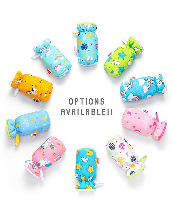 Babyhug Bottle Cover with Star Cloud Print Medium Blue - Fits Upto 120 ml to 260 ml Bottle