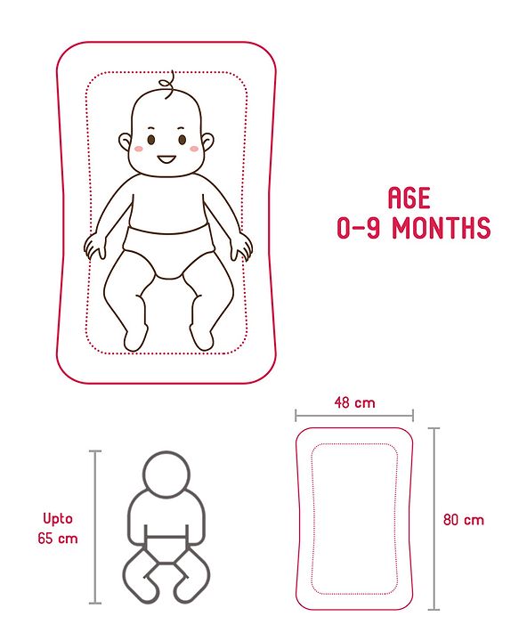 Babyhug Cotton Fix Pillow Mat With Car Print - Blue| Soft and Comfortable|  Light Weight and Travel Friendly| Foldable| New Born Gifting Option| For Boys and Girls| Use on Floor Cribs Cots or Cradle| 100% Cotton Fabric