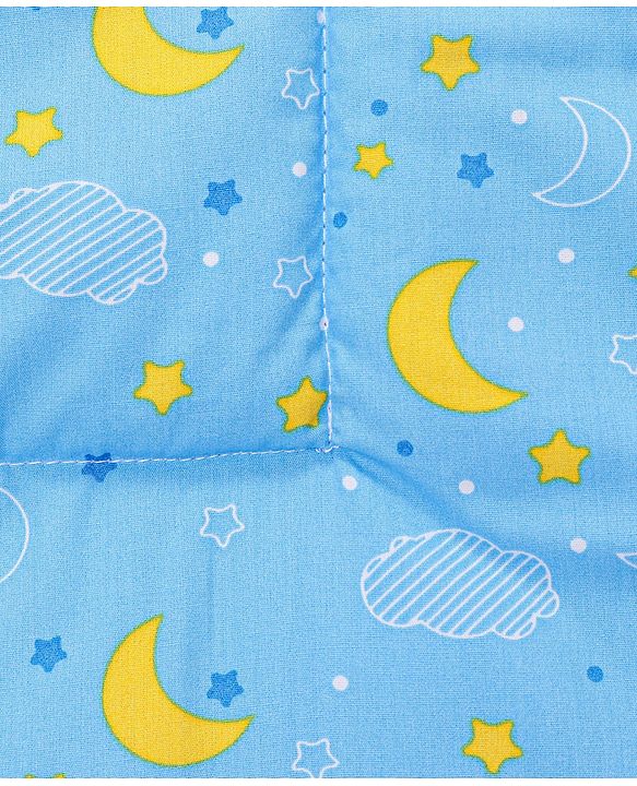 Babyhug Cotton Quilt Moon Print - Blue