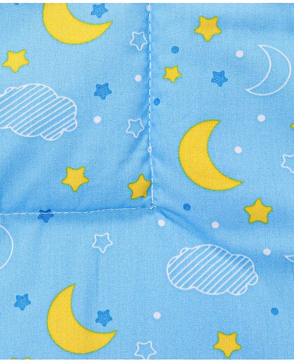 Babyhug Cotton Quilt Moon Print - Blue
