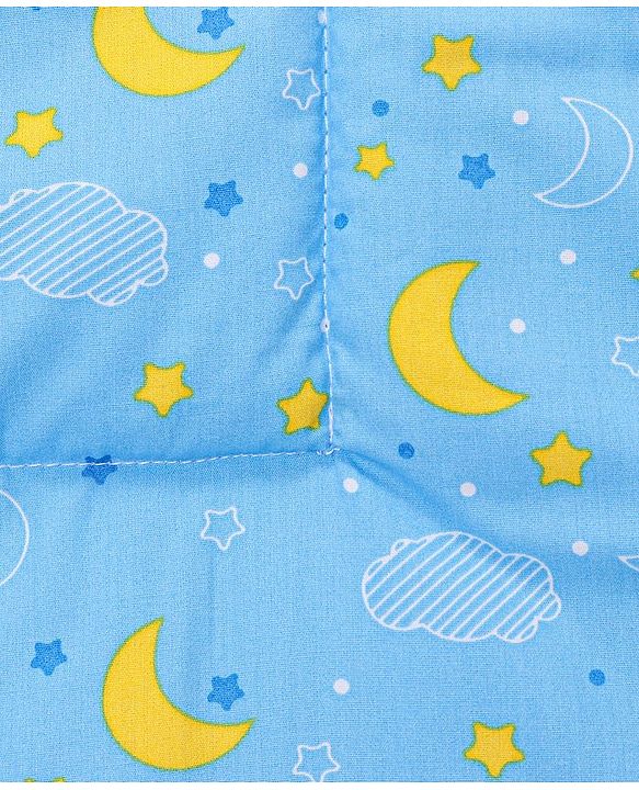 Babyhug Cotton Quilt Moon Print - Blue