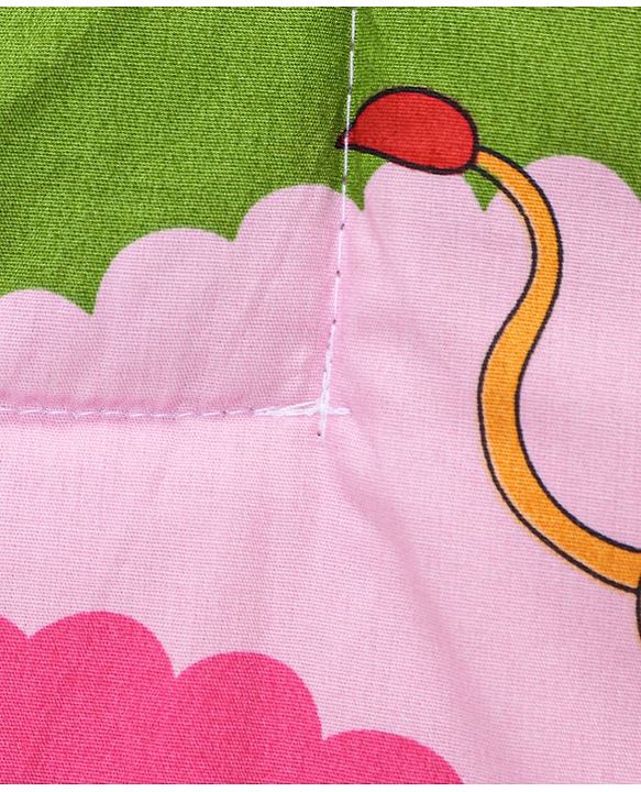 Babyhug Cotton Quilt Jungle Print - Pink