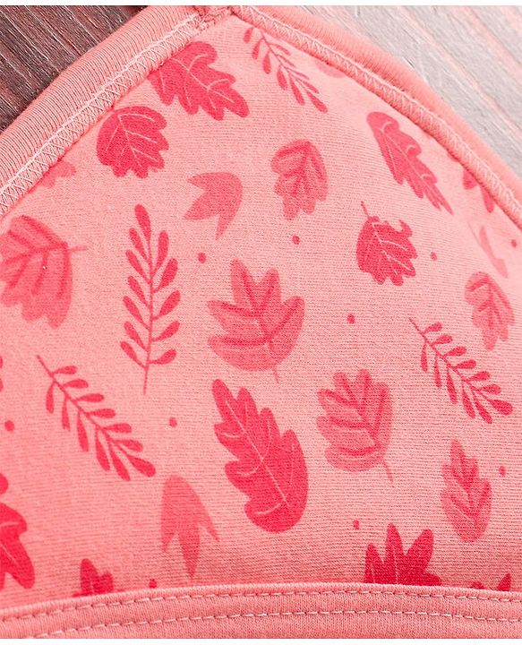 Babyhug Double Layer Terry Hooded Towel Bear Print - Light Peach