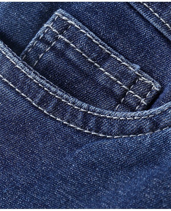 Pine Kids Full Length Solid Stretchable Jeans - Dark Blue