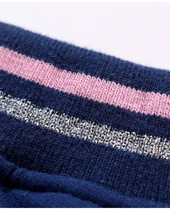 Babyhug Cotton Knit   Mid Thigh Length Shorts Ice Cream Print - Navy Blue