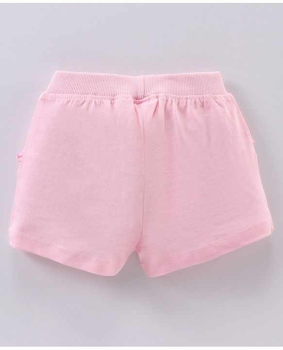 Babyhug Knit Mid Thigh Watermelon Printed Shorts - Pink
