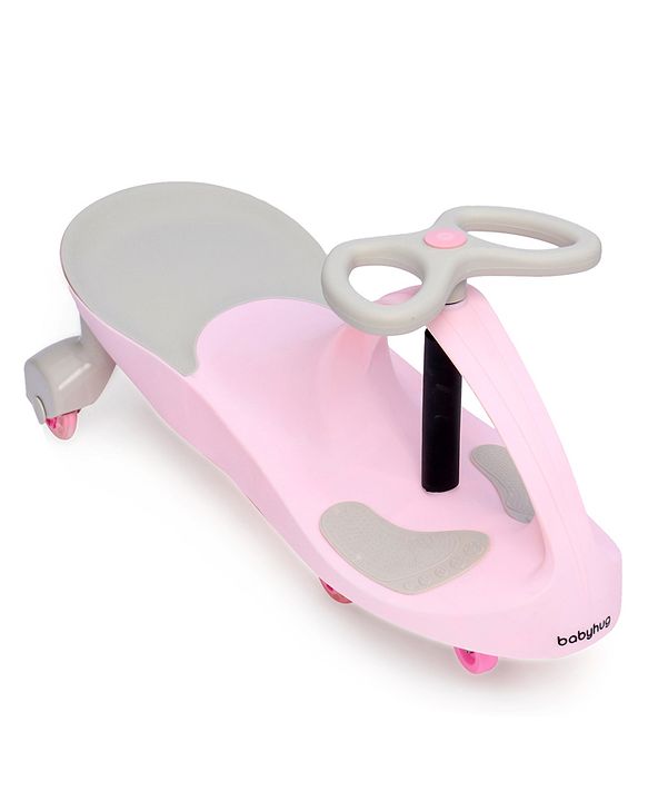 Babyhug Champion Kids Swing Car With LED Wheels (Colour May Vary)