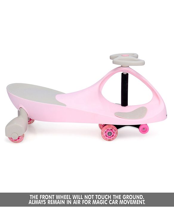 Babyhug Champion Kids Swing Car With LED Wheels (Colour May Vary)