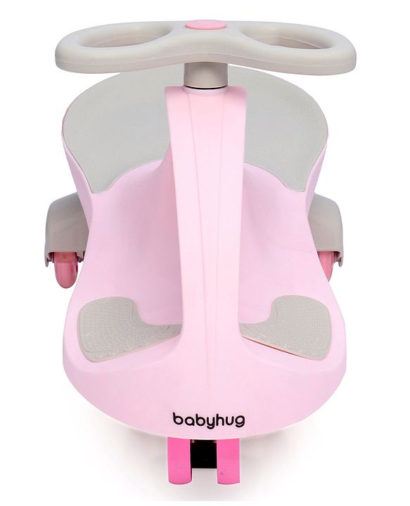Babyhug Champion Kids Swing Car With LED Wheels (Colour May Vary)