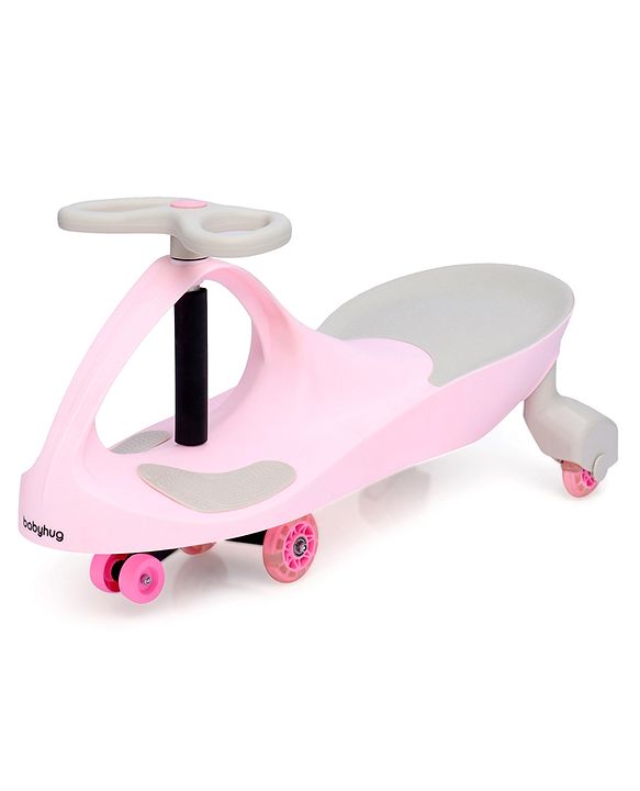 Babyhug Champion Kids Swing Car With LED Wheels (Colour May Vary)