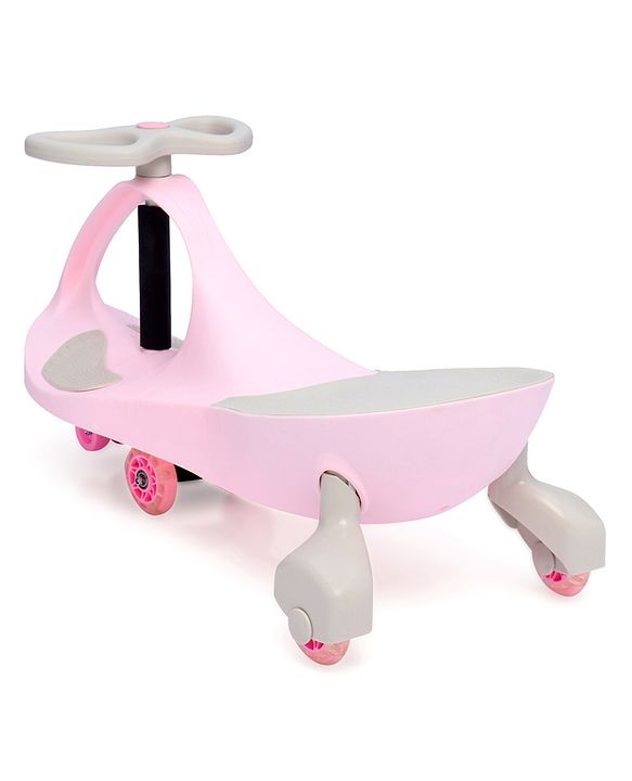 Babyhug Champion Kids Swing Car With LED Wheels (Colour May Vary)