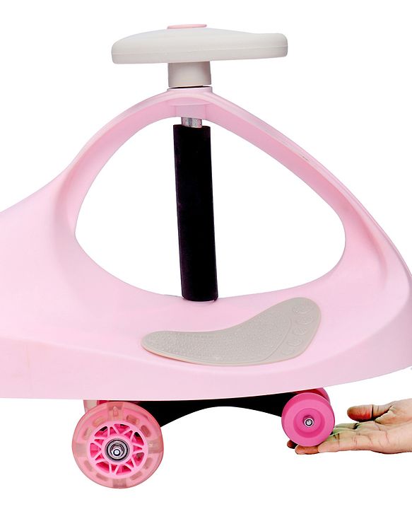 Babyhug Champion Kids Swing Car With LED Wheels (Colour May Vary)