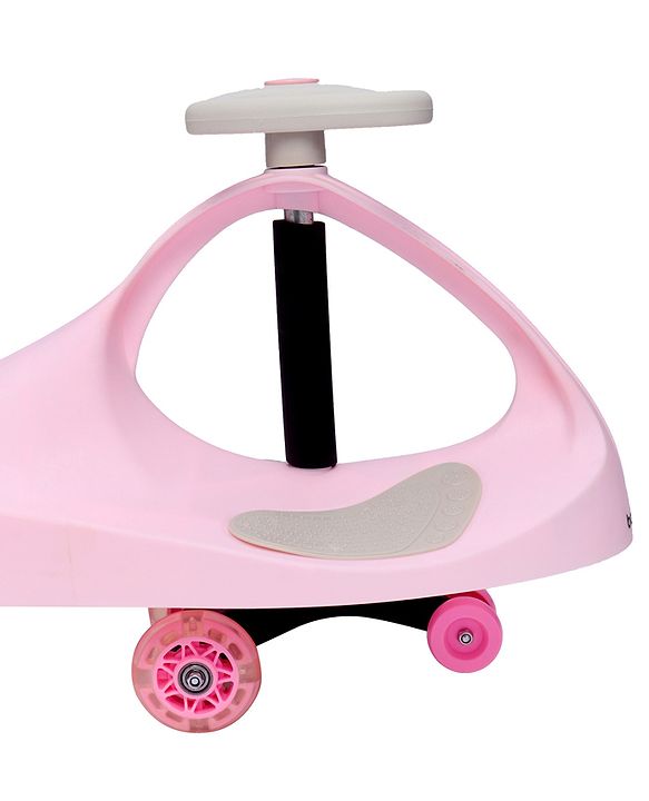 Babyhug Champion Kids Swing Car With LED Wheels (Colour May Vary)