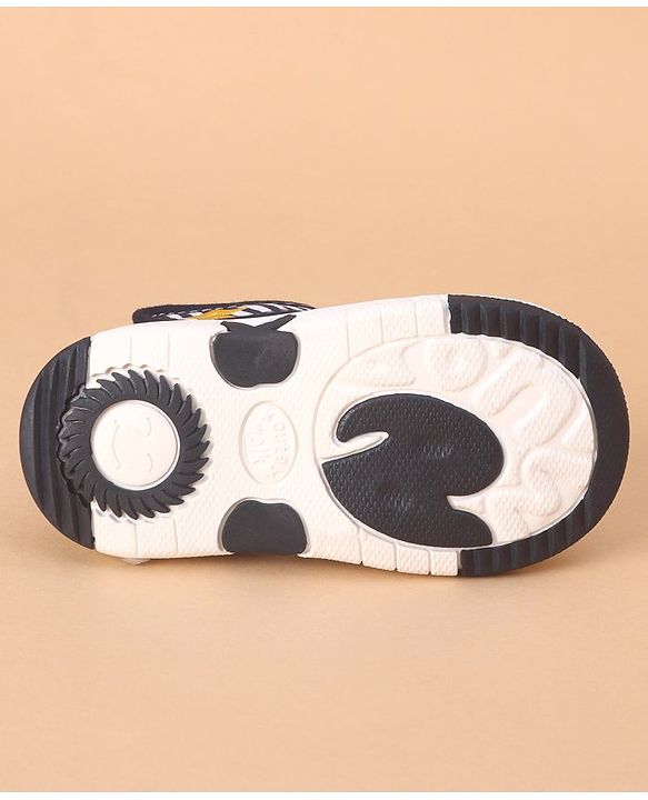 Cute Walk by Babyhug Velcro Closure Sandals Car Applique Blue Yellow (Stripes Colour MayVary)