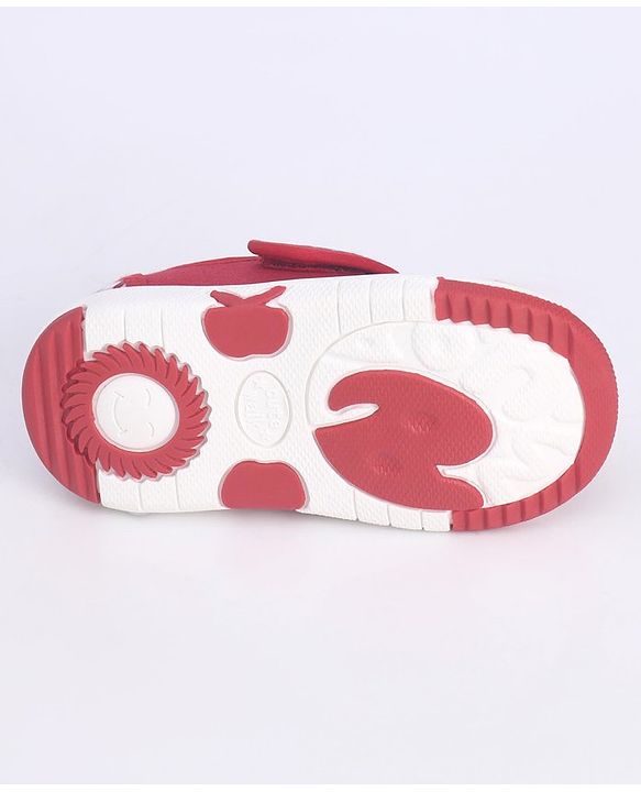 Cute Walk by Babyhug Velcro Closure Casual Shoes JCB Applique - Red