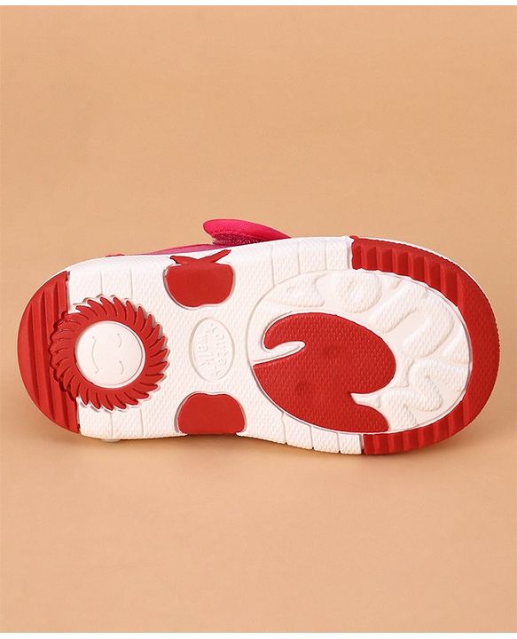 Cute Walk by Babyhug Casual Shoes With Velcro Closure Butterfly Patch- Fuchsia