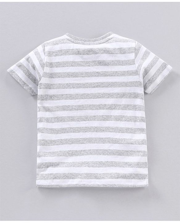 Babyhug Cotton Half Sleeves T-Shirt Bulb & Stripes Print Pack of 3- Green & Orange