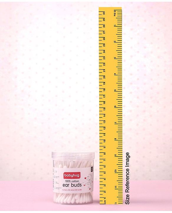Babyhug Paper Stick Cotton Buds - 100 Pieces (Product Packaging May Vary)