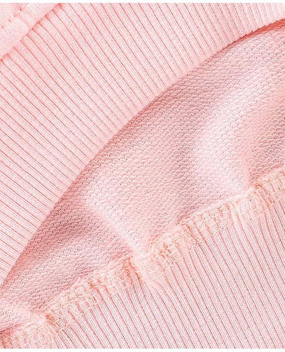 Babyhug Cotton Knit Full Sleeves Sweatshirt with EMOJI Graphics- Pink