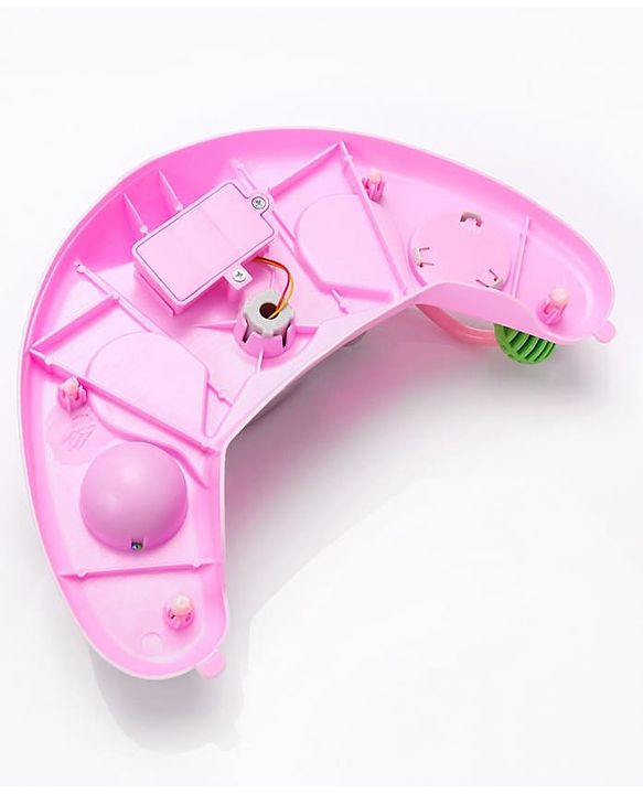 Babyhug Champ 2 in 1 Multifunctional Rocker cum Walker with Lights I Musical Play tray cum feeding tray - Pink| Removable Foot Mat| Smooth Swivel Wheels| Compact Fold