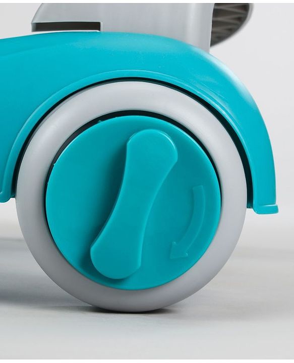 Babyhug Zest Musical Baby Walker With Adjustable Height anti Fall Protection & Toy Bar- Green White