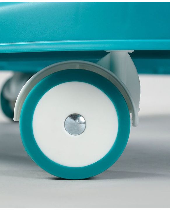 Babyhug Zest Musical Baby Walker With Adjustable Height anti Fall Protection & Toy Bar- Green White