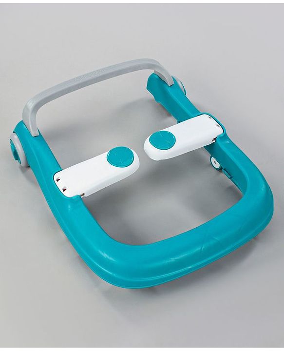 Babyhug Zest Musical Baby Walker With Adjustable Height anti Fall Protection & Toy Bar- Green White