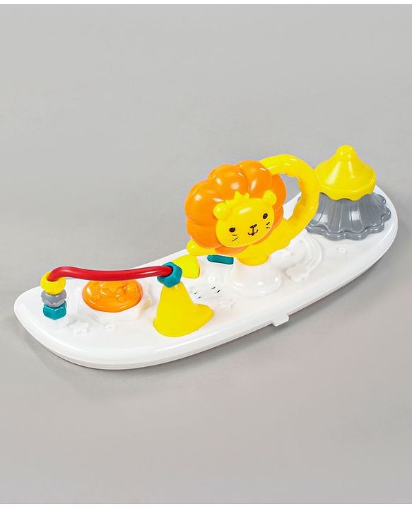 Babyhug Zest Musical Baby Walker With Adjustable Height anti Fall Protection & Toy Bar- Green White