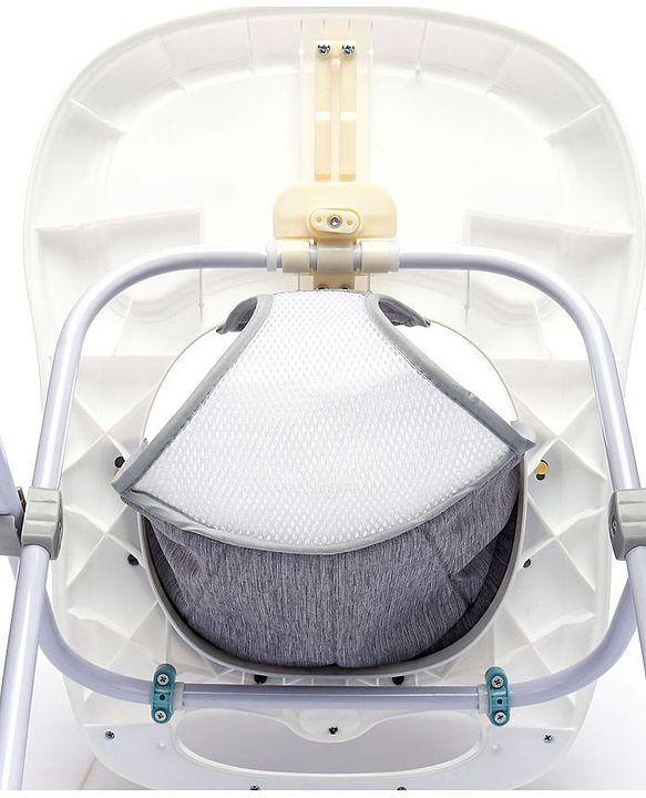 Babyhug Rejoice Musical Baby Walker Cum Rocker Function With Adjustable Height - Green White (Toys color may vary)