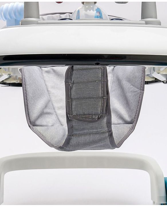 Babyhug Laugh & Learn Multifunctional 2 in 1 Baby Walker With anti Fall Protection & Adjustable Height Without Foot Mat- Blue White