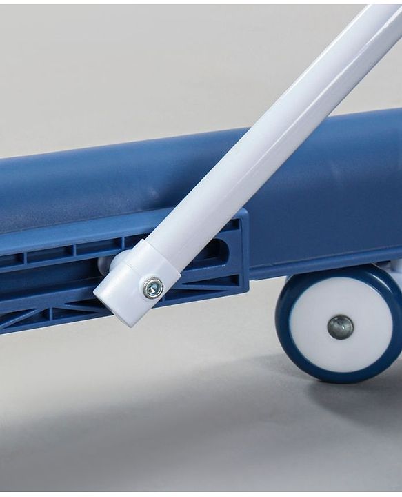 Babyhug Little Racer Car Shape Walker - Blue| Removable Toy Tray| Smooth Swivel Wheels| Light & Music| Comfortable Seat