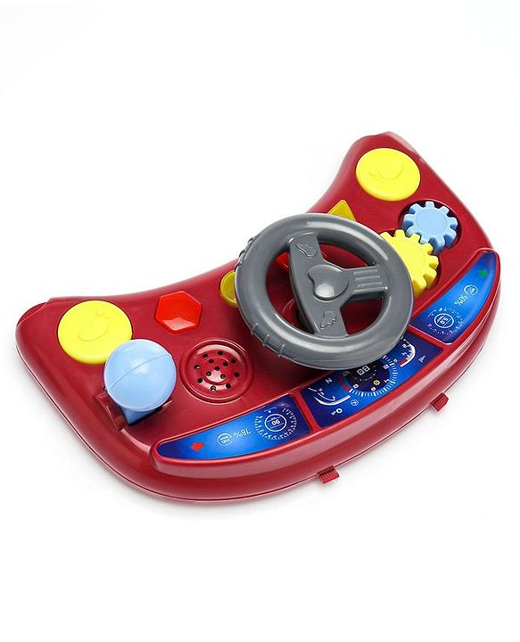 Babyhug Little Racer Car Shape Walker - Blue| Removable Toy Tray| Smooth Swivel Wheels| Light & Music| Comfortable Seat