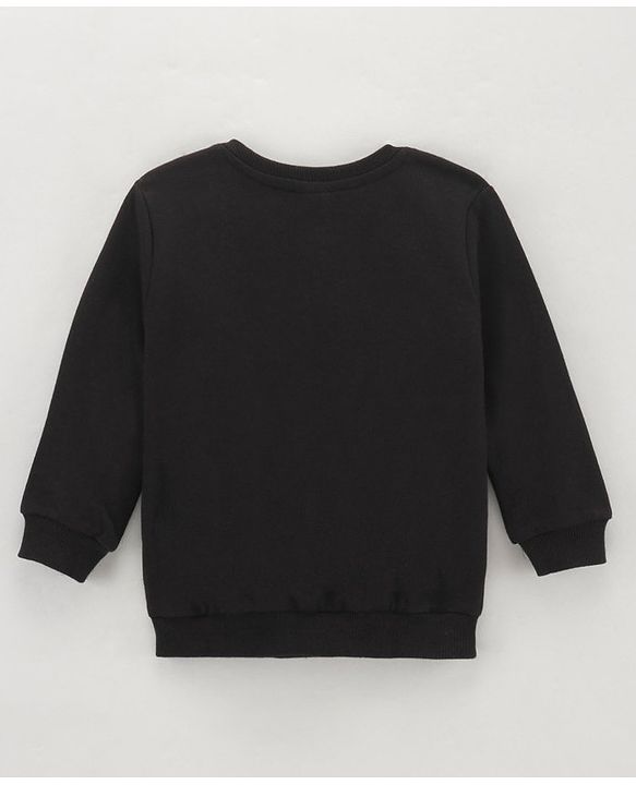 Babyhug Full Sleeves Cotton Sweatshirts Panda Print - Black